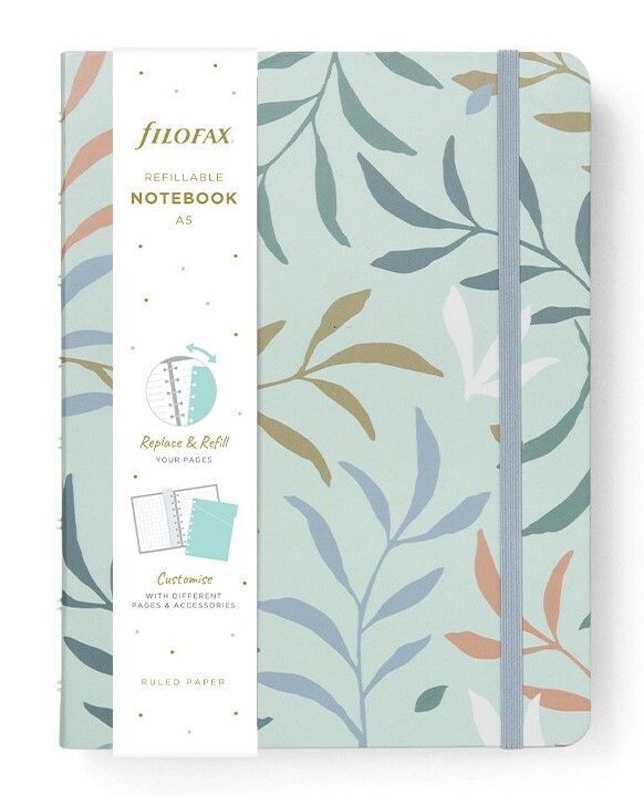 Filofax A5 Notebook - Botanical Collection - Mint