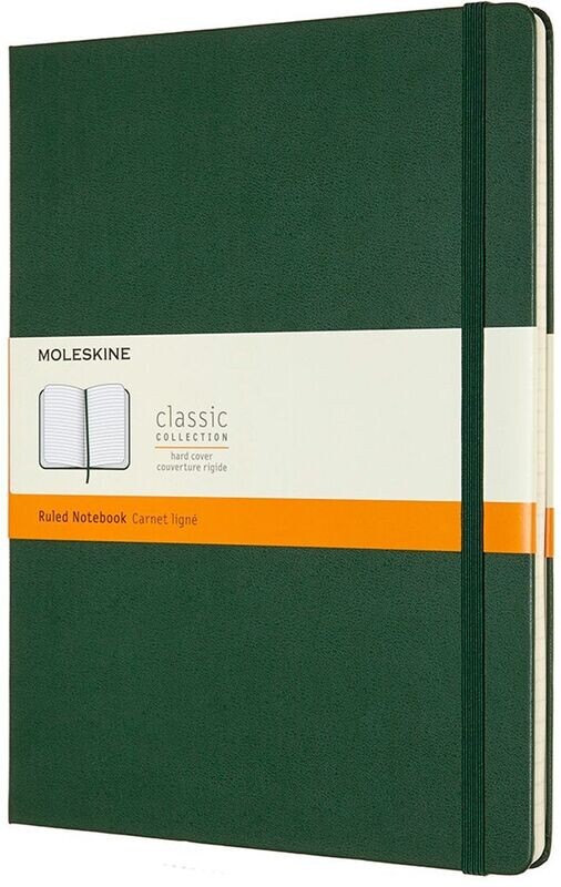 Moleskine Extra Large Myrtle Green Hardcover Ruled Notebook