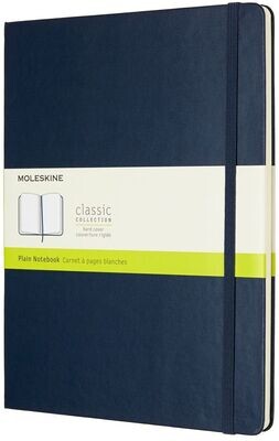 Moleskine Extra Large Sapphire Blue Hardcover Plain Notebook