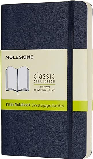 Moleskine Pocket Sapphire Blue Softcover Plain Notebook