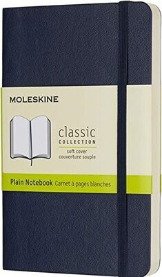 Moleskine Pocket Sapphire Blue Softcover Plain Notebook