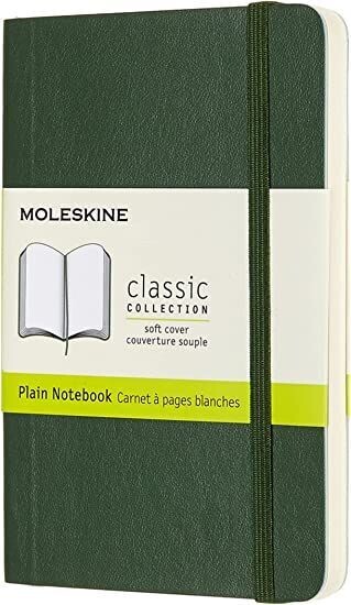 Moleskine Pocket Myrtle Green Softcover Plain Notebook