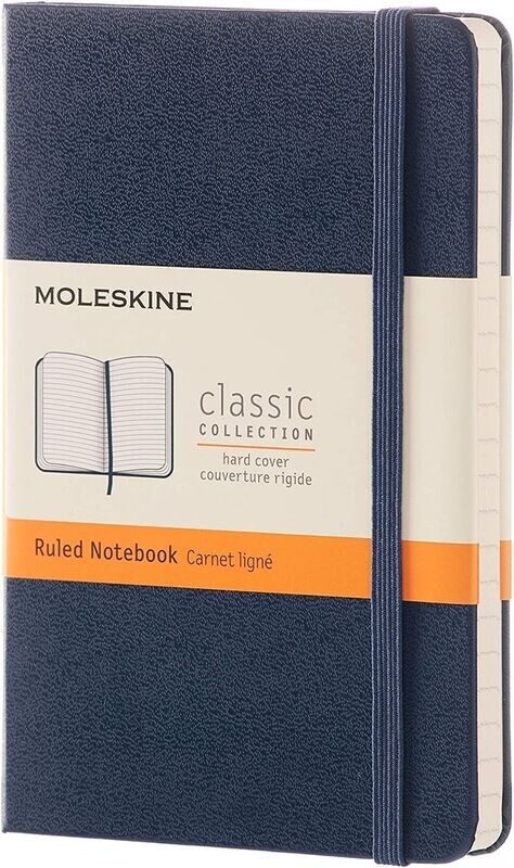 Moleskine Pocket Sapphire Blue Hardcover Ruled Notebook