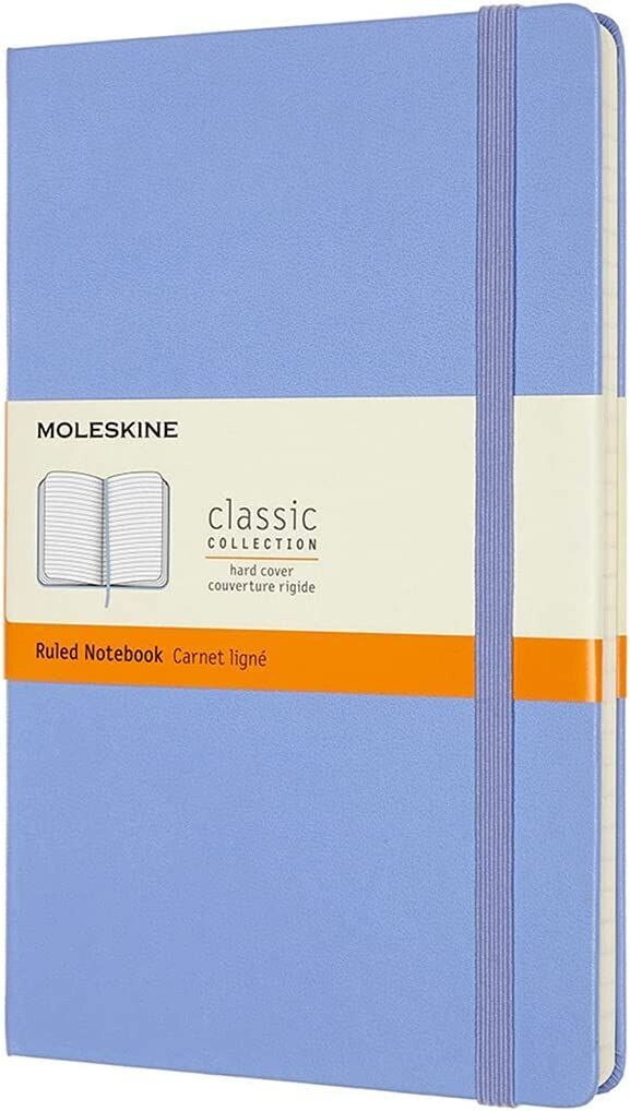 Moleskine Large  Hydrangea Blue Hardcover Ruled Notebook