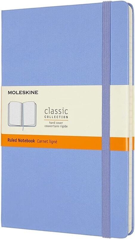 Moleskine Large  Hydrangea Blue Hardcover Ruled Notebook