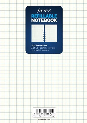Filofax A5 Refillable Notebook Square Paper Refill