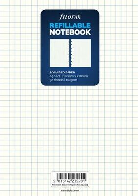 Filofax A5 Refillable Notebook Square Paper Refill