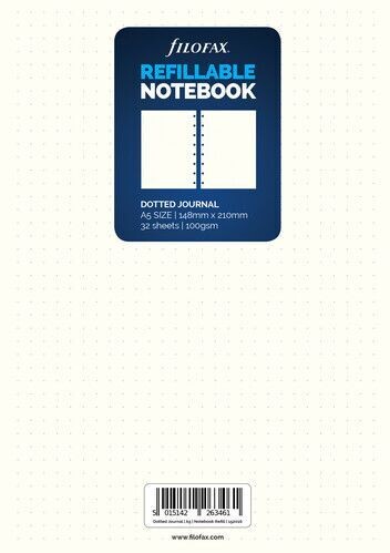 Filofax A5 Refillable Notebook Dotted Paper Refill