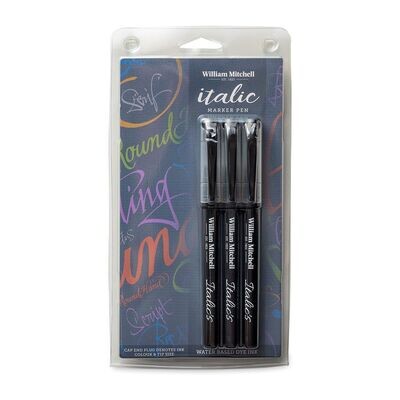 William Mitchell Italic Marker Pen Set