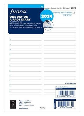 Filofax A5 2025 Day Per Page Diary