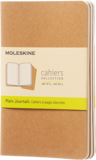 Moleskine Pocket Cahiers Kraft Set of 3 Plain Journals