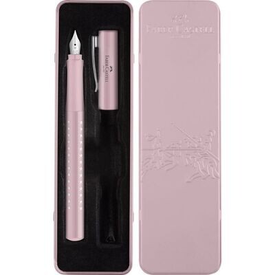 Faber Castell 'Sparkle' Fountain Pen with metal gift box - Rose