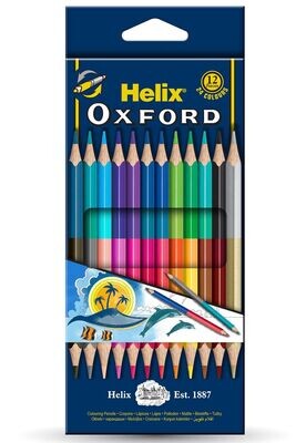 Helix Oxford double ended colouring pencils (12 pencils/24 colours)