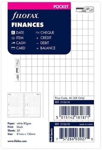 Filofax Pocket Finances