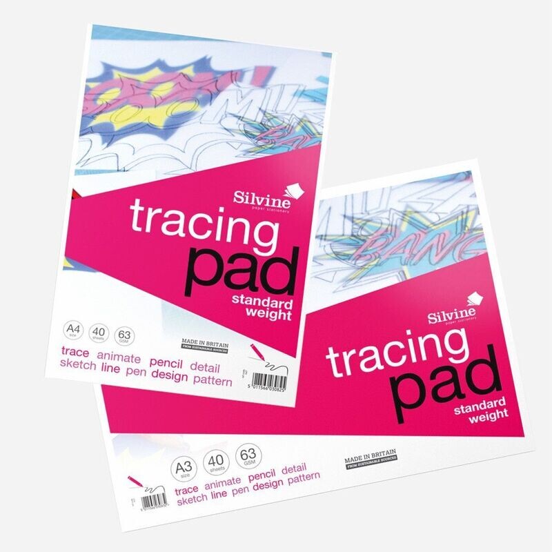 Silvine A4 Tracing Pad 63gsm 40 Sheets