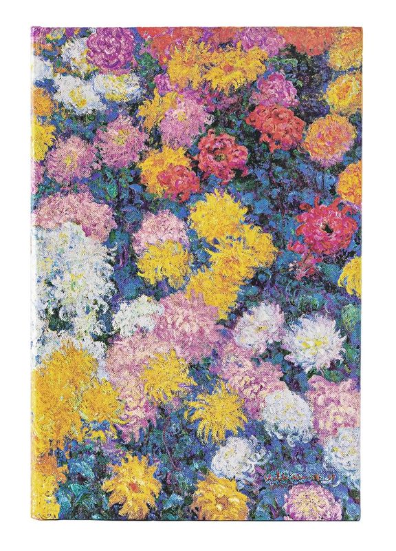Paperblanks Midi Lined Notebook - Monet's Chrysanthemums