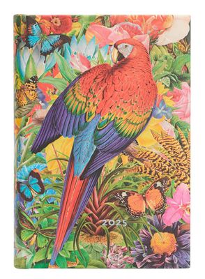 Paperblanks Mini 2025 Day Per Page Hard Cover Diary - Tropical Garden