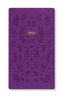 Letts Woodland Slim Pocket Week to View Diary 2025 - Purple