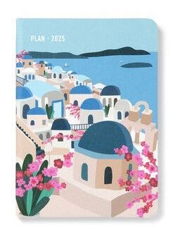 Letts Wanderlust A6 Week to View Diary 2025 - Santorini