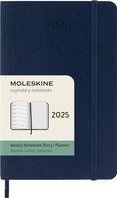 Moleskine Pocket 2025 Soft Cover Weekly Notebook Diary - Sapphire Blue