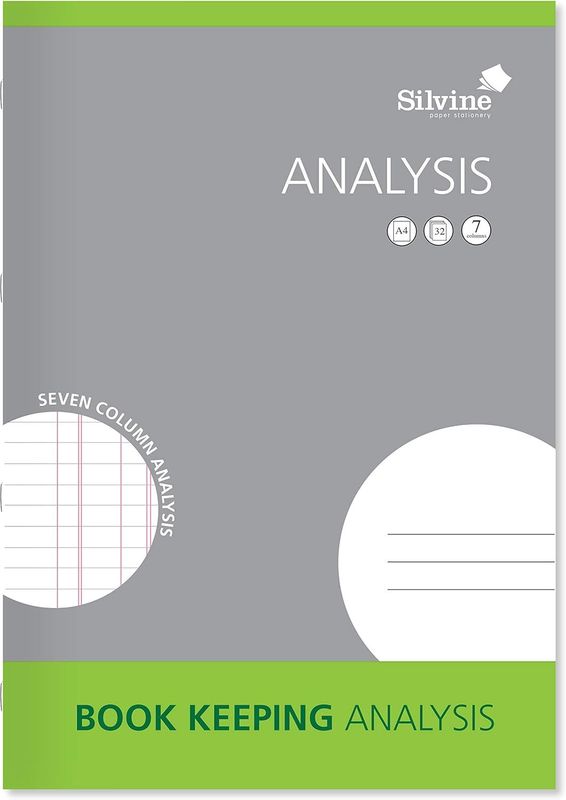 Silvine A4 Book Keeping Analysis Book