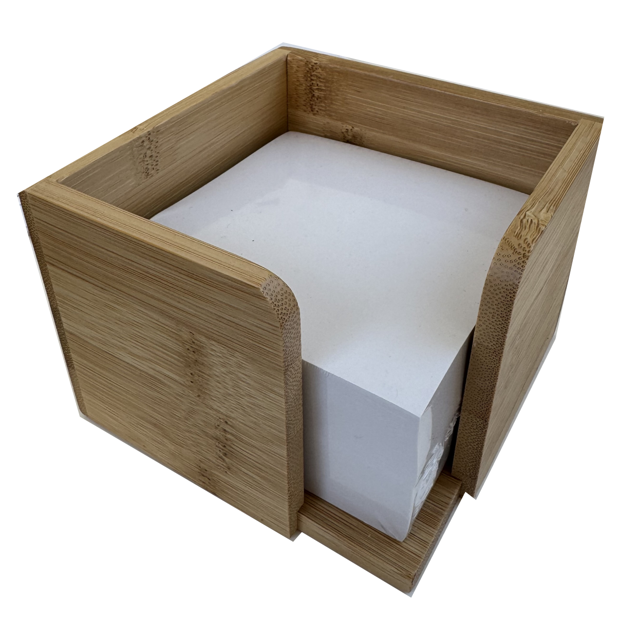 OSCO Bamboo Square Memo Pad Holder
