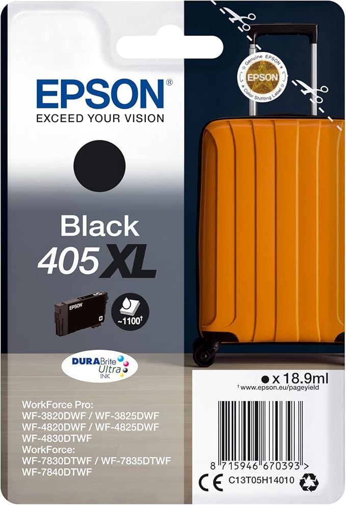 Genuine Epson 405XL (Suitcase) Black Cartridge
