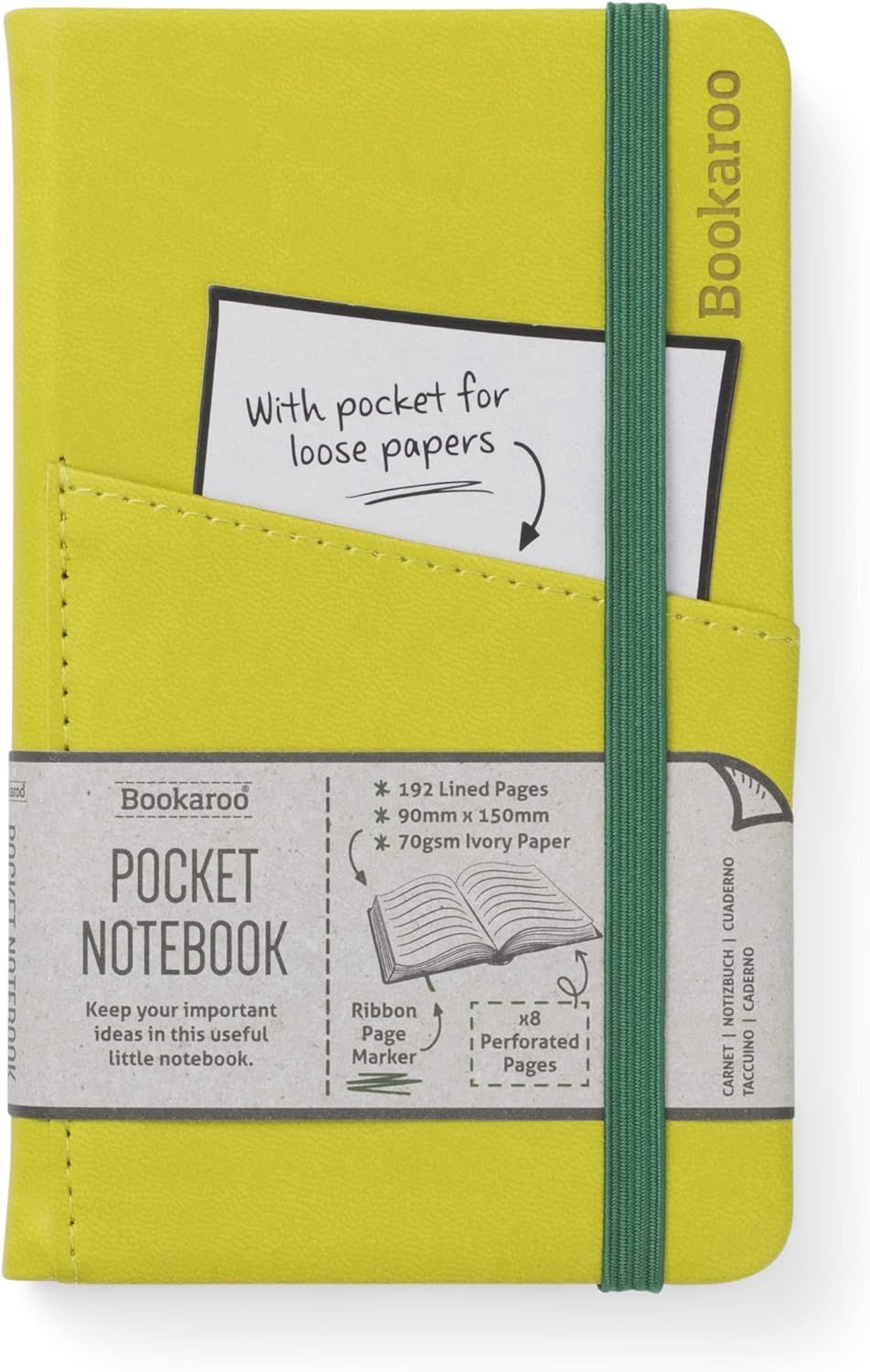 Bookaroo A6 Pocket Notebook - Chartreuse