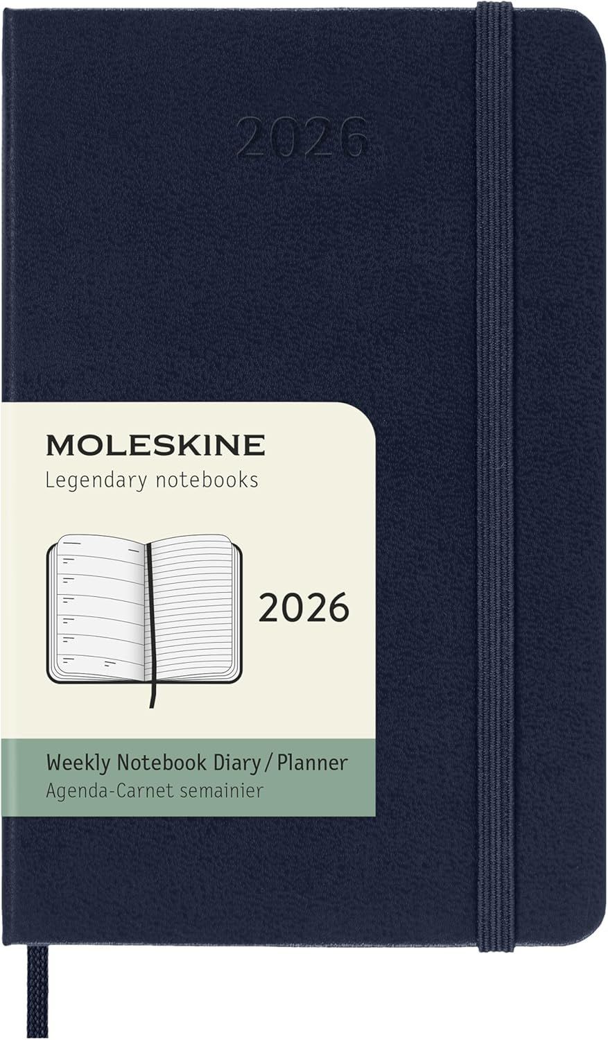 Moleskine Pocket 2026 Soft Cover Weekly Notebook Diary - Sapphire Blue