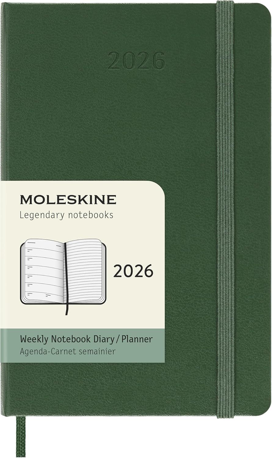 Moleskine Pocket 2026 Soft Cover Weekly Notebook Diary - Myrtle Green