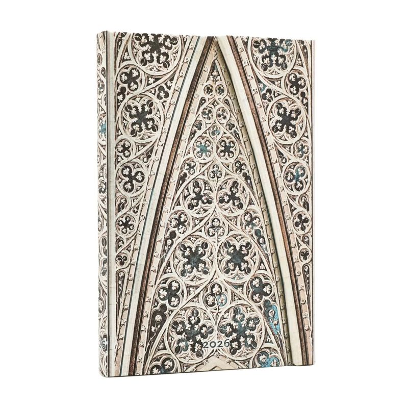 Paperblanks Mini 2026 Week To View Hard Cover Diary - Vaults of Milan Cathedral
