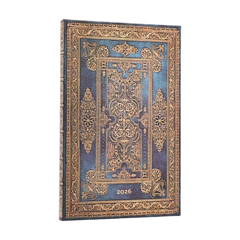 Paperblanks Mini 2026 Week To View Hard Cover Diary -  Blue Luxe