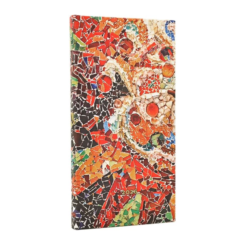 Paperblanks Slim 2026 Week To View Hard Cover Diary - Gaudi's Sun