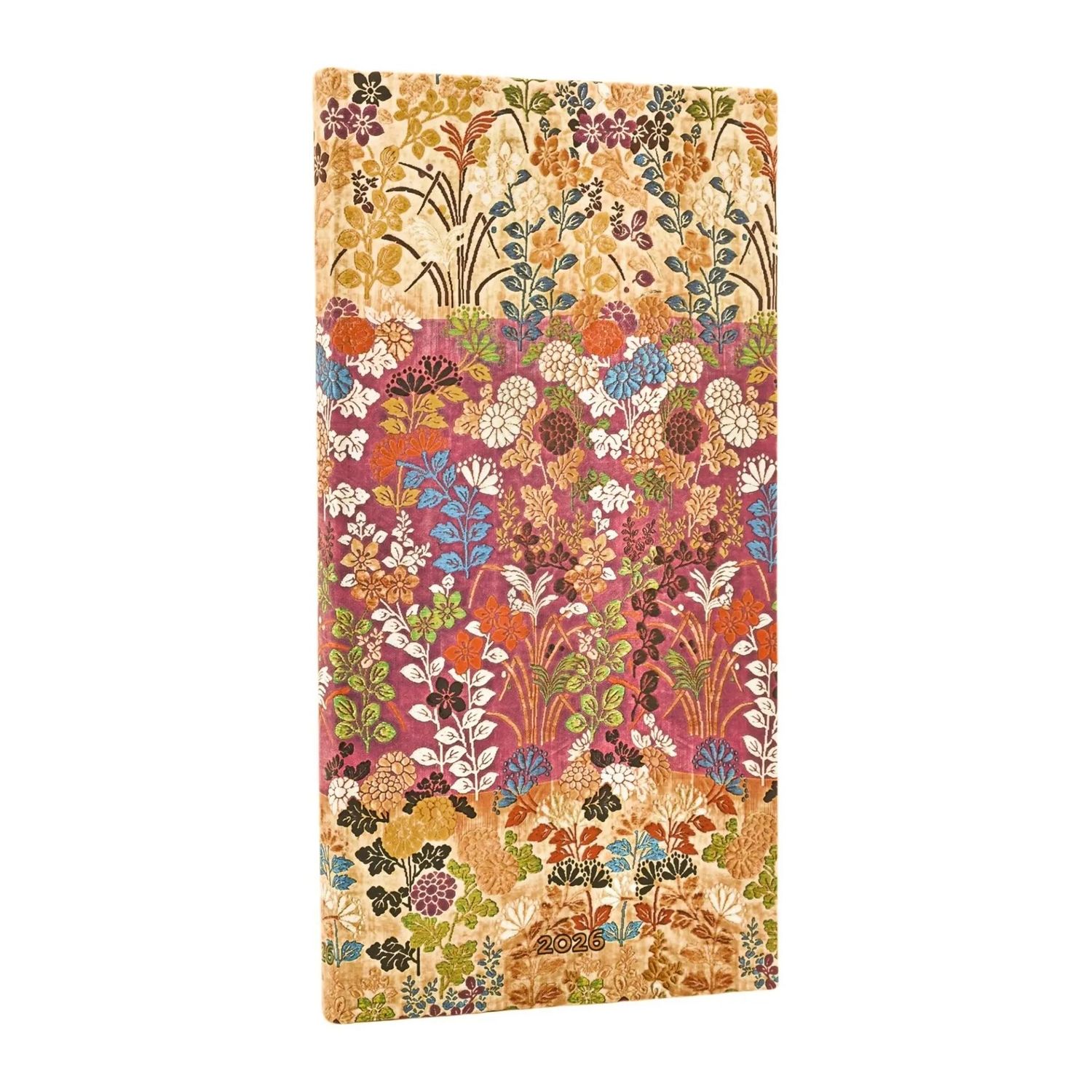Paperblanks Slim 2026 Week To View Hard Cover Diary - Kara-ori Pink