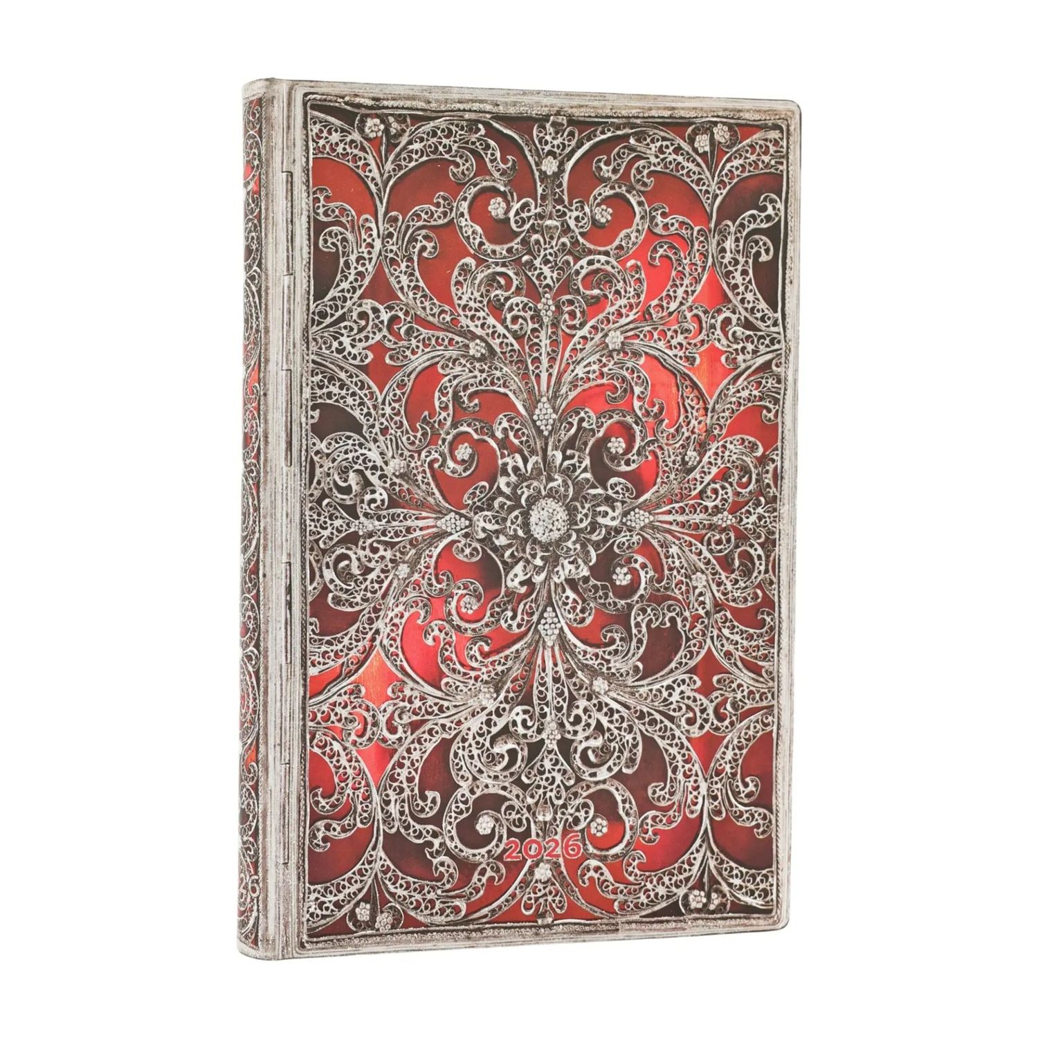 Paperblanks Mini 2026 Week To View Flexi Soft Cover Diary -  Garnet