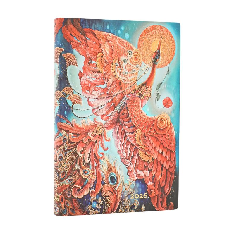 Paperblanks Mini 2026 Week To View Flexi Soft Cover Diary -  Firebird