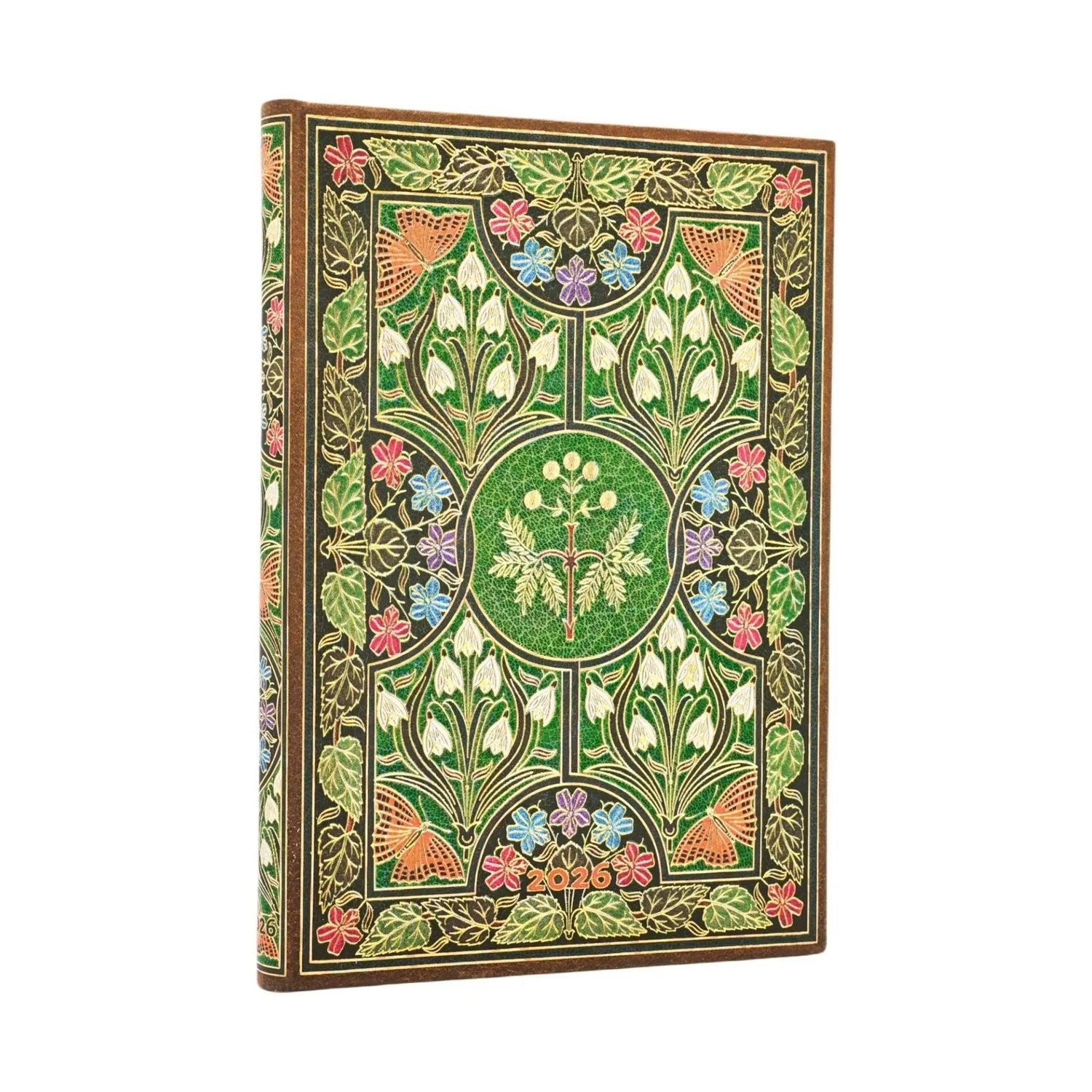 Paperblanks Midi 2026 Week To View Hard Cover Diary - Poetry in Bloom
