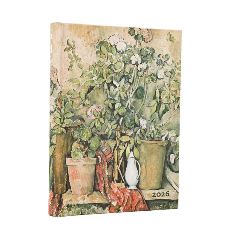 Paperblanks Midi 2026 Day At A Time  Hard Cover Diary - Cezanne's Terracotta Pots and Flowers