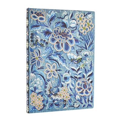 Paperblanks Midi 2026 Week To View Flexi Soft Cover Diary -  Blue Willow Paperblanks Midi 2026 Week To View Flexi Soft Cover Diary -  Blue Willow