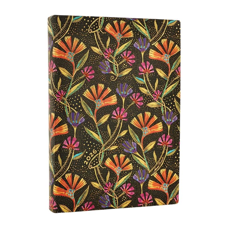 Paperblanks Midi 2026 Day At A Time Flexi Soft Cover Diary -  Wild Flowers