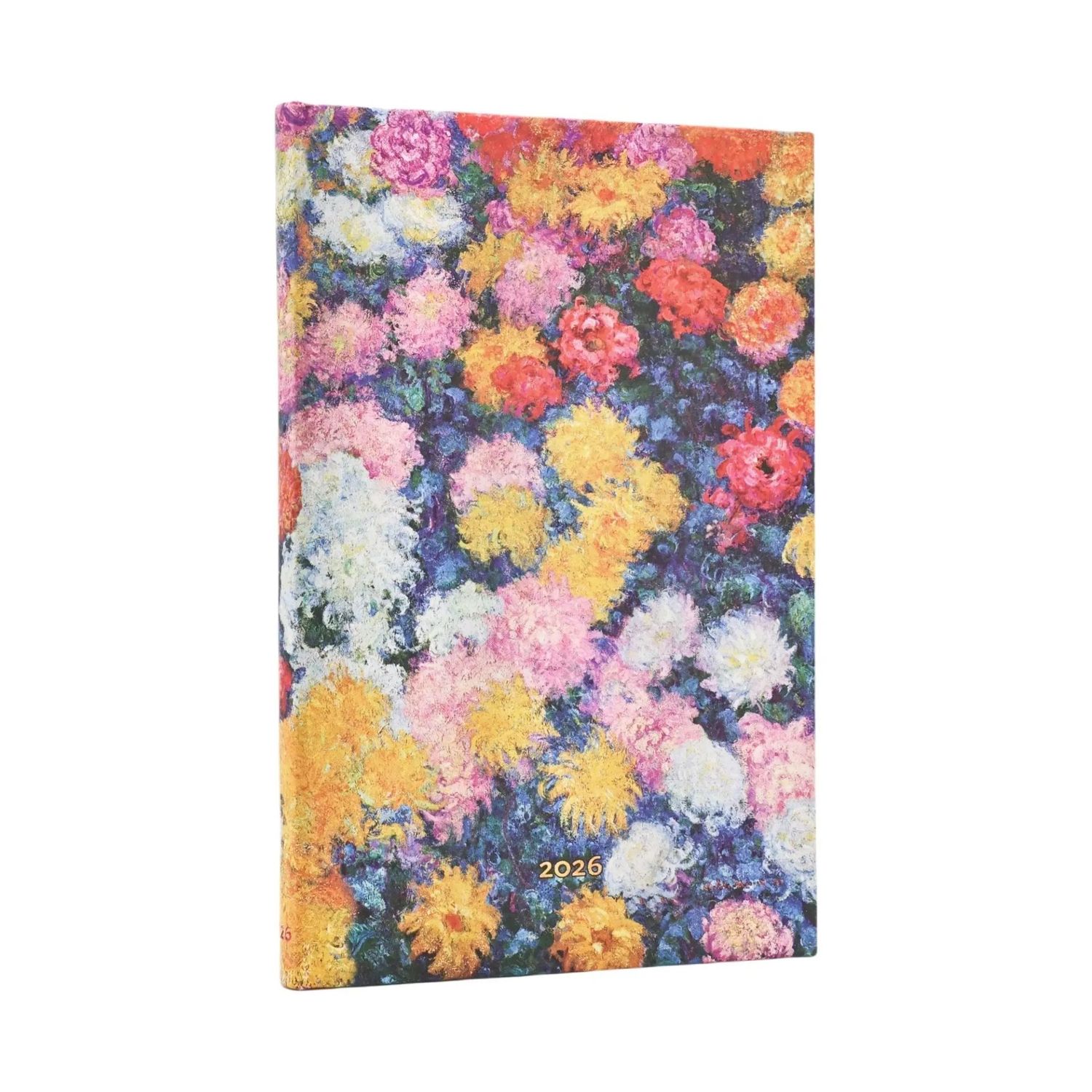 Paperblanks Maxi 2026 Week To View Hard Cover Diary - Monet's Chrysanthemums
