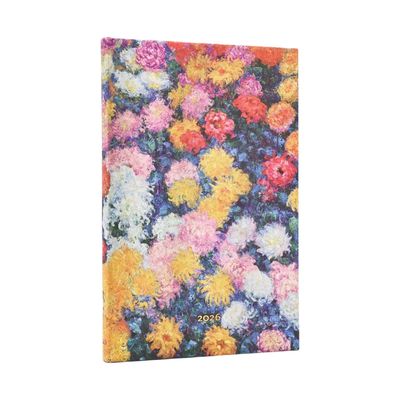 Paperblanks Maxi 2026 Week To View Hard Cover Diary - Monet's Chrysanthemums