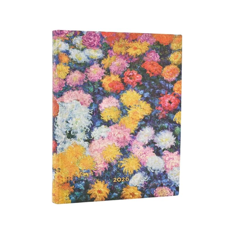 Paperblanks Ultra 2026 Day At A Time Flexi Soft Diary - Monet's Chrysathemums