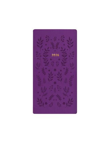 Letts Woodland Slim Pocket Week to View Diary 2026 - Purple