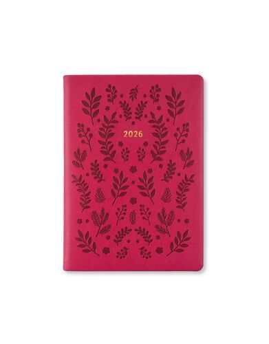 Letts Woodland A6 Week to View Diary 2026 - Pink