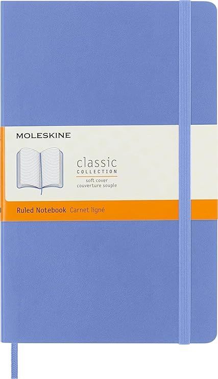 Moleskine Large Hydrangea Blue Softcover Ruled Notebook
