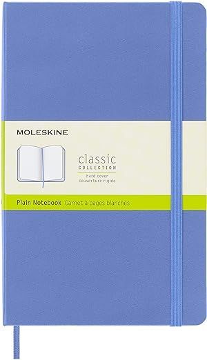 Moleskine Large  Hydrangea Blue Hardcover Plain Notebook