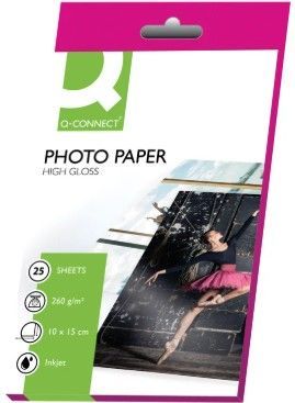 Q-Connect 10x15cm High Gloss Photo Paper (25 Pack)