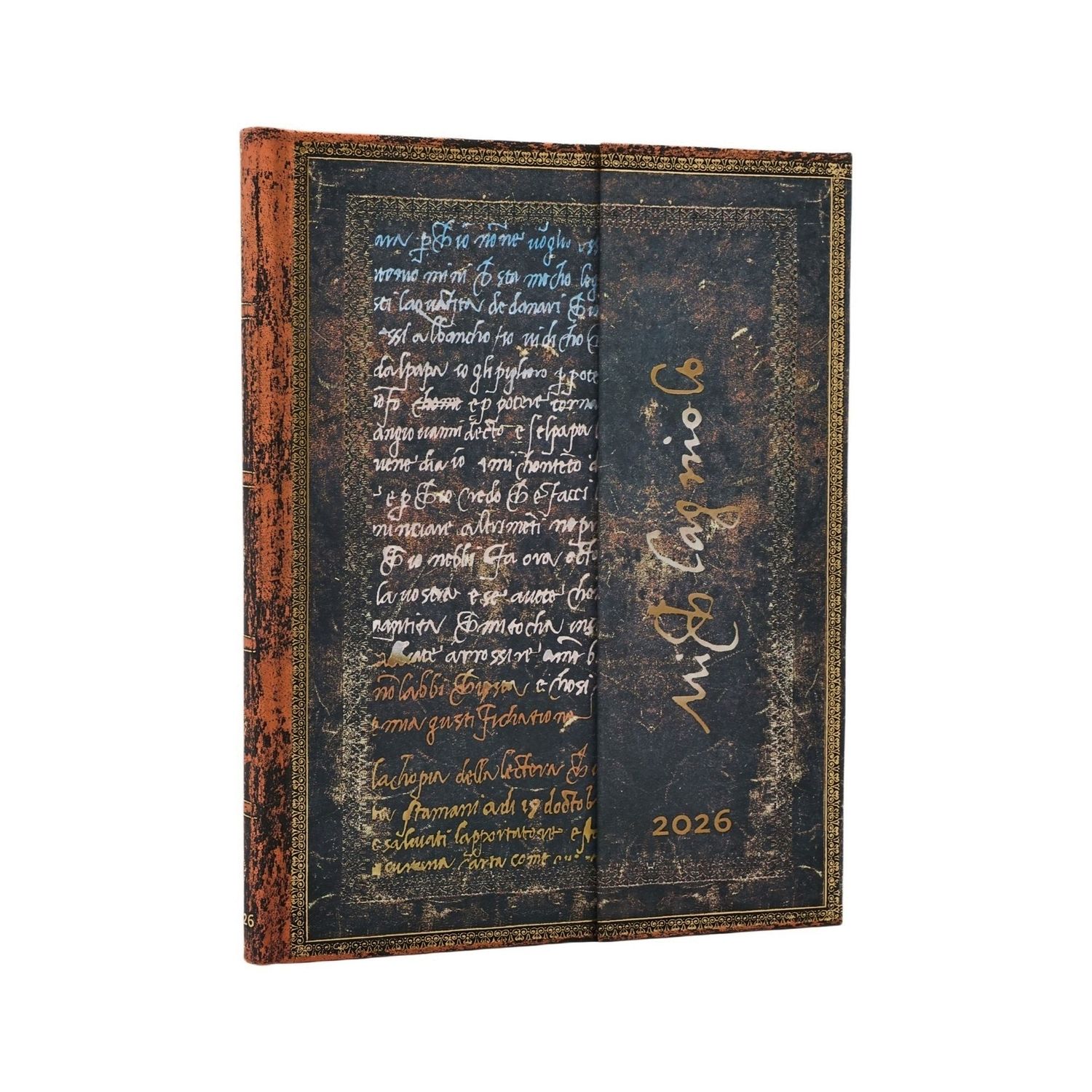 Paperblanks Ultra 2026 Week To View Hard Cover Diary - Michelangelo, Handwriting