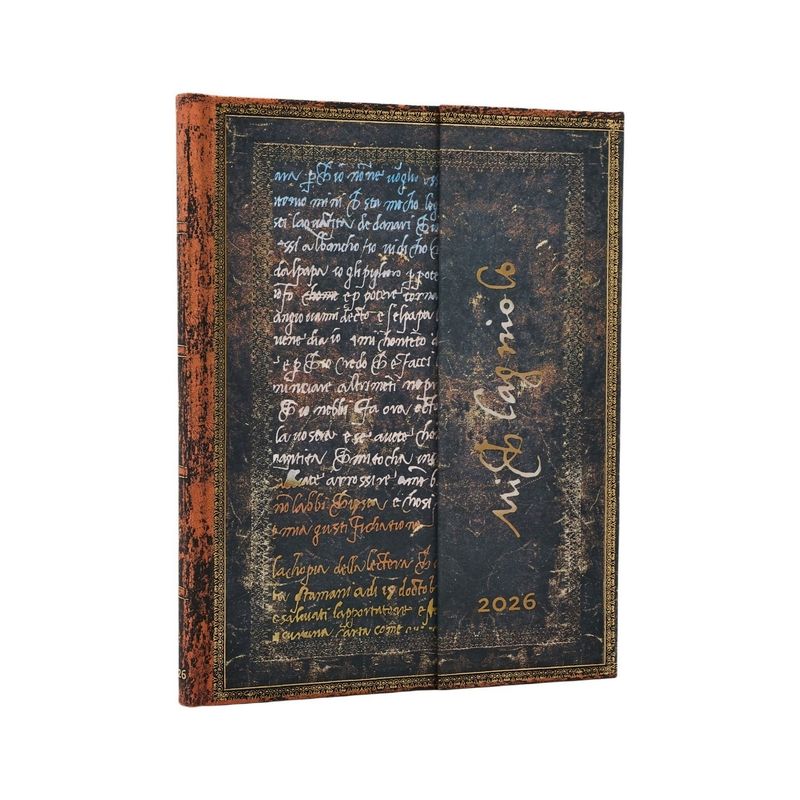 Paperblanks Ultra 2026 Week To View Hard Cover Diary - Michelangelo, Handwriting